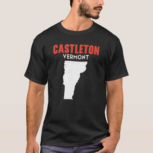 Castleton Vermont USA州アメリカトラベルバーモント Tシャツ (正面)