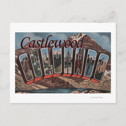 Castlewood, Colorado - Large Letter Scenes ポストカード (正面)