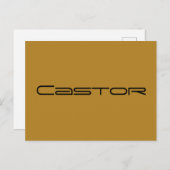 Castor from Orphan black，幾何学的フォント ポストカード (正面/裏面)