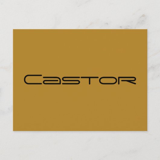 Castor from Orphan black，幾何学的フォント ポストカード (正面)