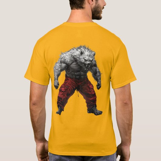 Castor musclé 🦫 design intense tシャツ (裏面)