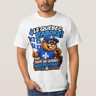 Castor Québécois – Québec Indépendant – Humour Pol Tシャツ