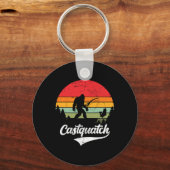 Castquatch Funny Byss Fisherman Fishing Meme  キーホルダー (正面)
