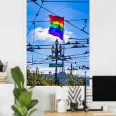 Castro Street Rainbow Flag San Francisco – LGBTQ+ ポスター (ホームオフィス)