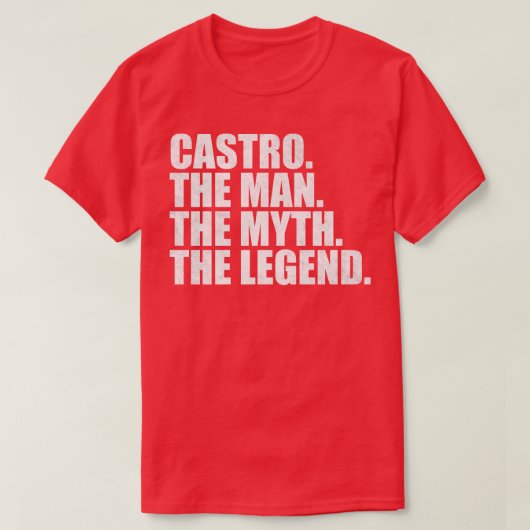 CastroCastroファミリ名Castro姓Castro S Tシャツ (デザイン正面)
