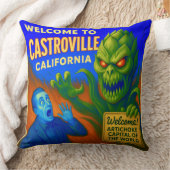 CASTROVILLE, CALIFORNIA 20X20 INCH THROW PILLOW.  クッション (ブランケット)