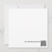 Casual Blue Photo QR Code Wedding Invitation 招待状 (裏面)
