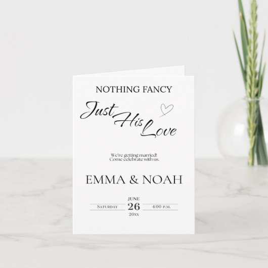 Casual Christian Wedding Invitation | Faith 招待状 (正面)