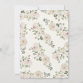 Casual Cream Spring Floral Wedding Invitations 招待状 (裏面)