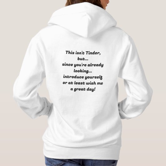 Casual Hoodie with Funny “Introduce Yourself” Quot パーカ (裏面)