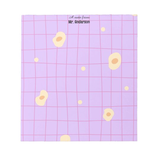 Casual Lines Purple Teacher Notepad ノートパッド (正面)