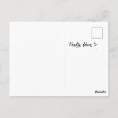 Casual Merry Script Photo Holiday Modern ポストカード (裏面)