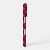 Casual Plaid Red & Navy Phone Case iPhone 16ケース (右側面)