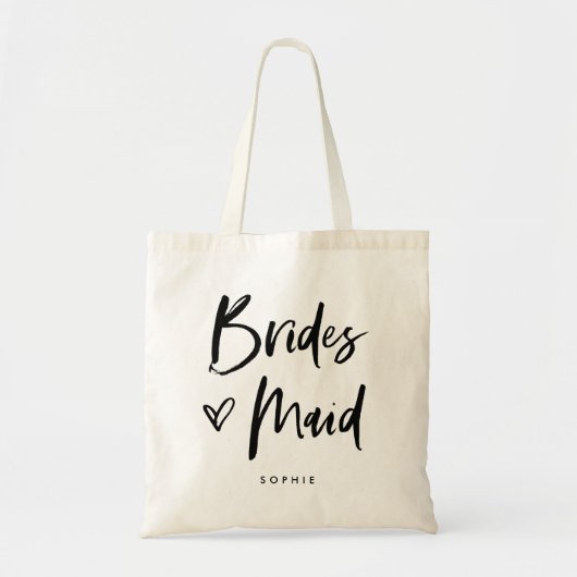Casual Script | Chic Simple Bridesmaid Gift トートバッグ (正面)