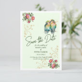Casual script typography wedding save the date サンキューカード (スタンド正面)