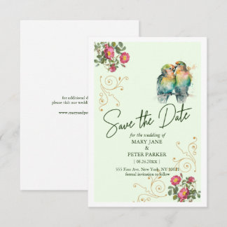 Casual script typography wedding save the date サンキューカード