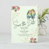 Casual script typography wedding save the date 招待状 (スタンド正面)