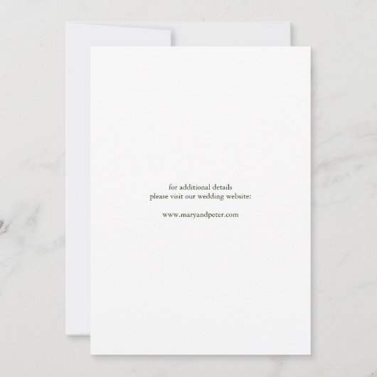 Casual script typography wedding save the date 招待状 (裏面)