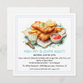 Casual Seafood - Fish Fry & Chips Birthday  シーズンカード (正面/裏面)