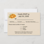 Casual Sunflower RSVP Card (正面)
