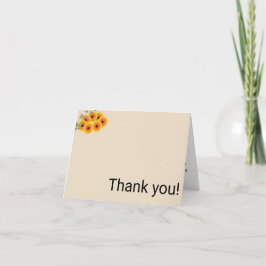 Casual Sunflower Thank you Card サンキューカード