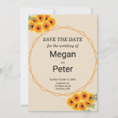 Casual Sunflower Wedding セーブザデート (正面)