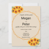 Casual Sunflower Wedding 招待状 (正面)