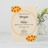 Casual Sunflower Wedding 招待状 (スタンド正面)