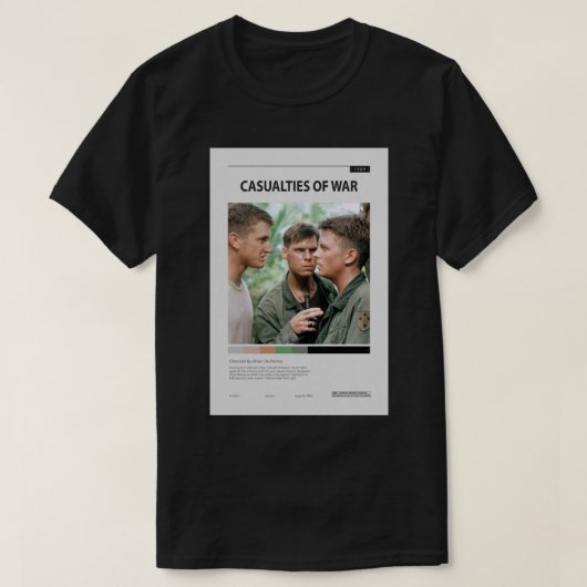 Casualties of War movie poster 1989.png Tシャツ (デザイン正面)