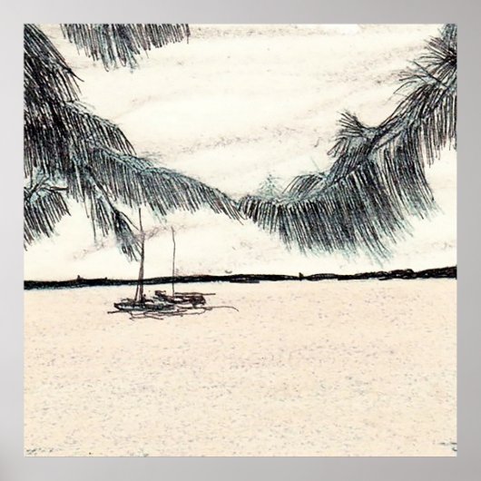 Casuarina Trees, Long Island Bahamas ポスター (正面)