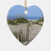Caswellのビーチ、NCの土地および海景 セラミックオーナメント (右)