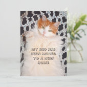 Catおもしろいかわいい新しいアドレス 案内状 (スタンド正面)