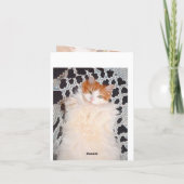 Catおもしろいかわいい新しいアドレス 案内状 (裏面)