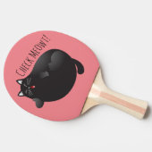 catおもしろいイラストレーションチェックMeowt /チェックアウト 卓球ラケット (横)