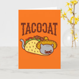 Catおもしろいグリーティングカード – TACO CAT カード