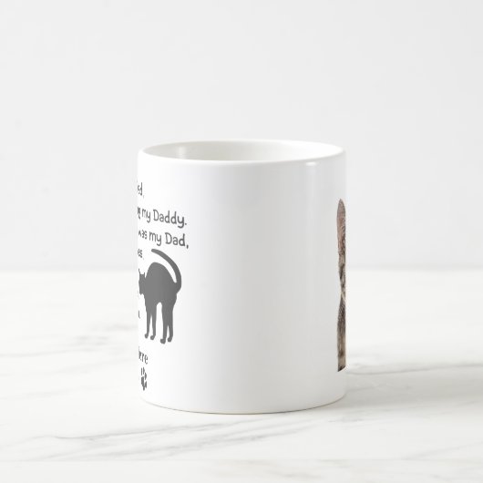 Catおもしろいパパ(名前をカスタムするとイメージ) コーヒーマグカップ (中央)