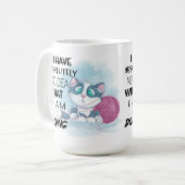 Catおもしろい式の笑わされる引用文 コーヒーマグカップ (正面左)