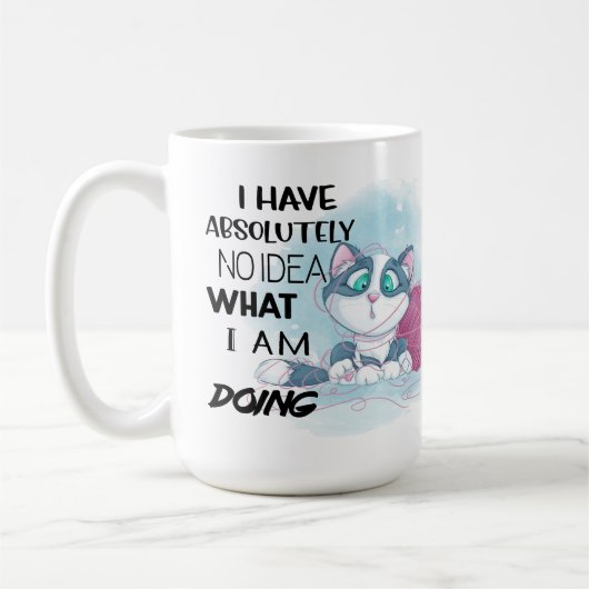 Catおもしろい式の笑わされる引用文 コーヒーマグカップ (左)