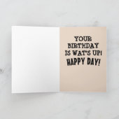 CATおもしろい誕生日グリーティングカード カード (内部)