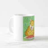 CATおよびスパゲッティ コーヒーマグカップ (正面左)