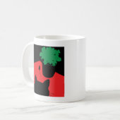 CATおよびマウスのゲーム コーヒーマグカップ (正面左)