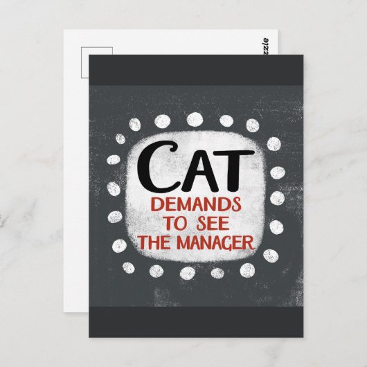Catがマネージャのはがきを表示する ポストカード (正面/裏面)