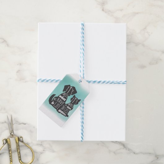 CatとDog Friendsの友最高の人のキャプション ギフトタグ (より糸付き)