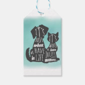 CatとDog Friendsの友最高の人のキャプション ギフトタグ (正面)