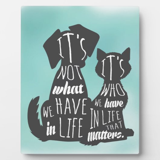 CatとDog Friendsの友最高の人のキャプション フォトプラーク (正面)