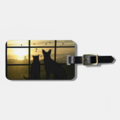 CatとDog in the Windowの荷物タグ ラゲッジタグ (正面横)