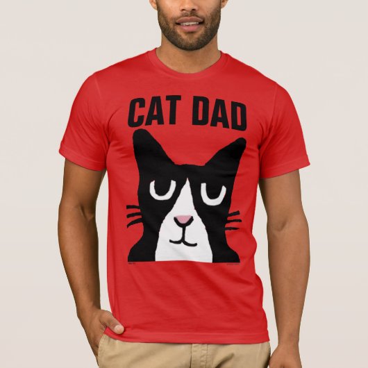 CATのパパのタキシード猫のTシャツ、パンダの子猫 Tシャツ (正面)