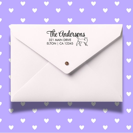 Catのパーソナライズ差出人住所 セルフインキングスタンプ