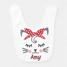 Catのパーソナライズ顔ベビー用ビブ ベビービブ
