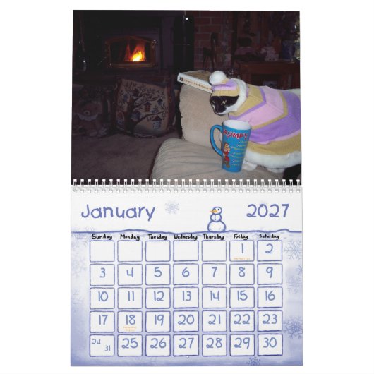 CATのユーモアのカレンダー カレンダー (1月 2027)
